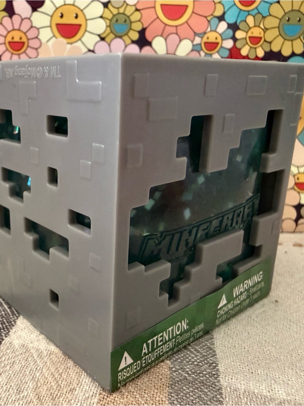 MINECRAFT JELLY CUBES - TEAL/BLUE Viral Squishy IN HAND (Teal/blue)